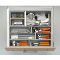 Besteckeinsatz Scoop ii Set 474x1116x59mm, mit Trenner Kunststoff silber - Agoform von AGOFORM