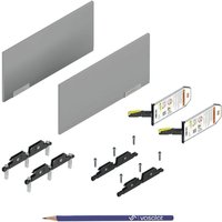 Blum Aventos HKi mit Blumotion teilintegriert, Kraftspeicher 24K2700 set - Klappenbeschlag mit Montagezubehör und Abdeckkappen in Hellgrau + Vasalat Blum Aventos HKi mit Blumotion teilintegriert, Kraftspeicher 24K2700 set - Klappenbeschlag mit Montagezubehör und Abdeckkappen in Hellgrau + Vasalat von VASALAT