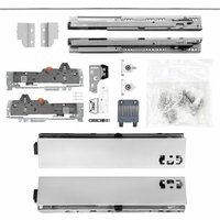 Vasalat - blum Schubladenschienen tandem set Zargenhöhe 83mm, mit tip-on blumotion Einheit, 65kg, NL600mm, grau, bis max. KB1400mm von VASALAT