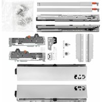 Vasalat - blum Schubladenschienen tandem set Zargenhöhe 83mm inkl. Reling 227mm, mit tip-on blumotion, 65kg, NL550mm, grau, bis KB600mm von VASALAT