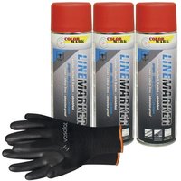 Vasalat - Dupli-Color Bodenmarkierungsspray für dauerhafte und stark abriebfeste Linien - Markierungsspray rot, 3 Stück von VASALAT