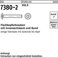 ISO7380-2 010.9 m 6x 40 blank Linsenschraube mit Flansch und Innensechskant von NO BRAND