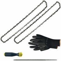 Kettensäge Zubehör - 2x Sägekette 30cm Picco Micro 3 Ersatzkette + Feilenheft mit Feile 3,2mm Kettensäge Zubehör - 2x Sägekette 30cm Picco Micro 3 Ersatzkette + Feilenheft mit Feile 3,2mm von VASALAT