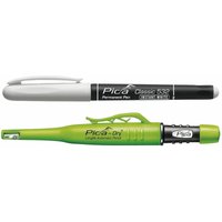 Pica Permanent Marker weiß + Pica Dry Tieflochmarker Graphit 2 teilig - Vasalat Pica Permanent Marker weiß + Pica Dry Tieflochmarker Graphit 2 teilig - Vasalat von VASALAT