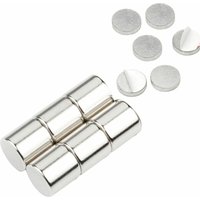 Scheibenmagnet rund, Magnet mit Metallscheibe selbstklebend, Rundmagnet ø 8mm, Neodym vernickelt 12-teilig - Vasalat Scheibenmagnet rund, Magnet mit Metallscheibe selbstklebend, Rundmagnet ø 8mm, Neodym vernickelt 12-teilig - Vasalat von VASALAT