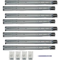 Schubladenschienen 700mm softclose Kugelführung - Vollauszug mit integrierter Dämpfung, 32-Systemlochung - 4 Paar von VASALAT