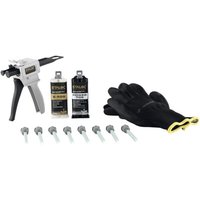 Vasalat - Staloc 2 Komponenten Kleber extra stark Set - 2K Kraftkleber und 2K Epoxy Kleber, 50ml transparent + 2K Kleber Pistole + 8x Statikmischer von VASALAT