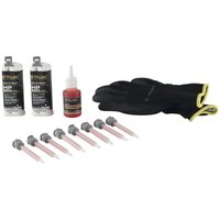 Vasalat - Staloc 2K Kleber HP-950 Set - Montagekleber mit Primer für Fahrzeug-, Maschinen- und Anlagenbau, 50ml anthrazit + 8x Statikmischer von VASALAT
