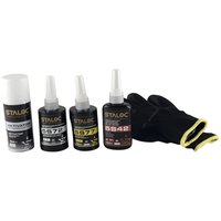 Staloc Gewindedichtung niedrig - bis mittelfest - Gewindekleber zur Abdichtung ideal für Rohrgewinde - 4er Set 5S42/5S72/5S77 + Aktivator Spray Staloc Gewindedichtung niedrig - bis mittelfest - Gewindekleber zur Abdichtung ideal für Rohrgewinde - 4er Set 5S42/5S72/5S77 + Aktivator Spray von VASALAT