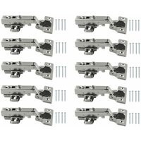 Vasalat - Topfband für Eckanschlag mit Dämpfung Softclose und Grundplatte Inhalt: 10 Stück Topfscharniere von VASALAT