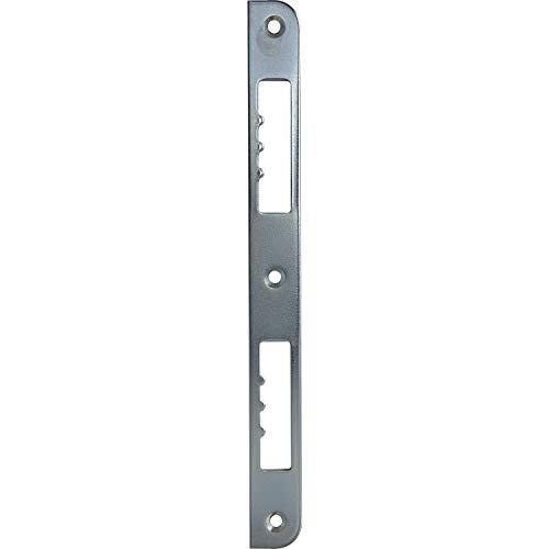 VASALAT Schließblech R10 gerade einseitig abgerundet, 210x20x3 mm, Stahl matt vernickelt, von vasalat