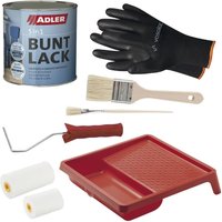 Adler 5in1 Buntlack, Grundlack - ideal als Möbelfarbe und Heizkörperlack verwendbar mit 2x Pinsel + Lackroller Set mit Farbwanne, RAL7016 Adler 5in1 Buntlack, Grundlack - ideal als Möbelfarbe und Heizkörperlack verwendbar mit 2x Pinsel + Lackroller Set mit Farbwanne, RAL7016 von VASALAT