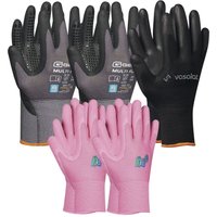 Vasalat - Arbeitshandschuhe Kinder 5 - 8 Jahre - Kinder Gartenhandschuhe 2x Pink + 2x Multiflex Handschuhe mit Noppen + Montagehandschuhe Größe 8 Vasalat - Arbeitshandschuhe Kinder 5 - 8 Jahre - Kinder Gartenhandschuhe 2x Pink + 2x Multiflex Handschuhe mit Noppen + Montagehandschuhe Größe 8 von VASALAT
