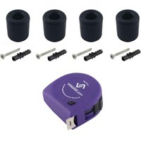 Vasalat - Gummistopper Boden & Wand 2in1 zum Schrauben ø 32mm, Höhe 32mm - Türstopper + Montagezubehör, Gummi schwarz - 4 Stück Vasalat - Gummistopper Boden & Wand 2in1 zum Schrauben ø 32mm, Höhe 32mm - Türstopper + Montagezubehör, Gummi schwarz - 4 Stück von VASALAT
