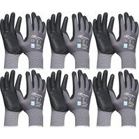 Handschuhe mit Noppen - Montagehandschuhe Gr 10 - Gebol Arbeitshandschuhe Multiflex robust und atmungsaktiv - 6 Paar - Vasalat von VASALAT