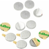 Vasalat - Scheibenmagnet flach, Magnete mit Metallscheiben selbstklebend, Rundmagnet ø 10mm, Neodym vernickelt 12-teilig Vasalat - Scheibenmagnet flach, Magnete mit Metallscheiben selbstklebend, Rundmagnet ø 10mm, Neodym vernickelt 12-teilig von VASALAT