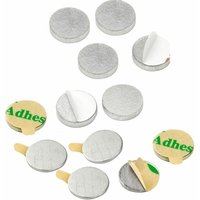 Vasalat - Scheibenmagnet flach, Magnete mit Metallscheiben selbstklebend, Rundmagnet ø 8mm, Neodym vernickelt 12-teilig Vasalat - Scheibenmagnet flach, Magnete mit Metallscheiben selbstklebend, Rundmagnet ø 8mm, Neodym vernickelt 12-teilig von VASALAT