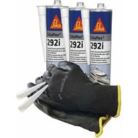 Vasalat - Sika Sikaflex 292i Marine Kleber haftstark - Klebstoff für Boot und Schiffsbau, 300ml weiß - 3er Set mit 5 Düsenspitzen von VASALAT