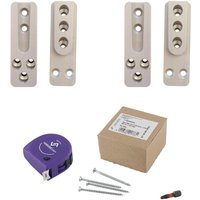 Vasalat - hvp Verbinder schwerlast 25x80x12mm - 2x Holzverbinder unsichtbar - ideal als Balkenverbinder inklusive 50x Spaxschrauben T-Star plus & 1x von VASALAT