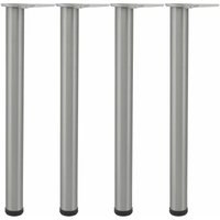 Vasalat - camar Tischfüße verstellbar 700-730mm rund ø 60mm, Metall Tischbeine höhenverstellbar, Edelstahl gebürstet 4 Stück Vasalat - camar Tischfüße verstellbar 700-730mm rund ø 60mm, Metall Tischbeine höhenverstellbar, Edelstahl gebürstet 4 Stück von VASALAT