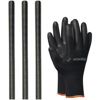 Vasalat - Gewindestange M3 1000mm Edelstahl A2 - Gewindestab mit Außengewinde din 976-1 - hochwertige Metallstange mit Gewinde - 3 Stück von VASALAT