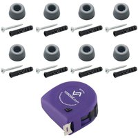 vasalat Gummistopper Boden & Wand 2in1 zum Schrauben ø 20mm, Höhe 10mm - Türstopper + Montagezubehör, Gummi grau - 8 Stück vasalat Gummistopper Boden & Wand 2in1 zum Schrauben ø 20mm, Höhe 10mm - Türstopper + Montagezubehör, Gummi grau - 8 Stück von VASALAT