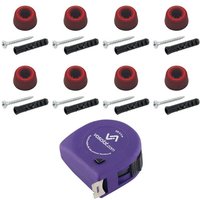 vasalat Gummistopper Boden & Wand 2in1 zum Schrauben ø 20mm, Höhe 10mm - Türstopper + Montagezubehör, Gummi rot - 8 Stück vasalat Gummistopper Boden & Wand 2in1 zum Schrauben ø 20mm, Höhe 10mm - Türstopper + Montagezubehör, Gummi rot - 8 Stück von VASALAT