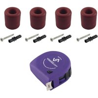 vasalat Gummistopper Boden & Wand 2in1 zum Schrauben ø 30mm, Höhe 30mm - Türstopper + Montagezubehör, Gummi rot - 4 Stück vasalat Gummistopper Boden & Wand 2in1 zum Schrauben ø 30mm, Höhe 30mm - Türstopper + Montagezubehör, Gummi rot - 4 Stück von VASALAT