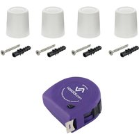 vasalat Kunststoffstopper Boden & Wand 2in1 zum Schrauben ø 25mm, Höhe 30mm - Türstopper + Montagezubehör, Kunststoff weiß - 4 Stück vasalat Kunststoffstopper Boden & Wand 2in1 zum Schrauben ø 25mm, Höhe 30mm - Türstopper + Montagezubehör, Kunststoff weiß - 4 Stück von VASALAT