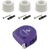 vasalat Kunststoffstopper Boden & Wand 2in1 zum Schrauben ø 40mm, Höhe 25mm - Türstopper + Montagezubehör, Kunststoff weiß - 3 Stück vasalat Kunststoffstopper Boden & Wand 2in1 zum Schrauben ø 40mm, Höhe 25mm - Türstopper + Montagezubehör, Kunststoff weiß - 3 Stück von VASALAT