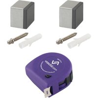 Vasalat - Türstopper Wand mit Dämpfer - Tür Stopper Wand mit Gummipuffer 25x25mm, Höhe 20mm, Türpuffer zum Schutz von Wand & Tür, Edelstahl matt - 2 von VASALAT