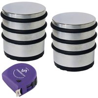 vasalat Türstopper schwer 1,5kg - Tür Stopper Boden mit Gummipuffer ø 65mm, Höhe 75mm, Türpuffer zum Schutz von Wand & Tür, Edelstahl geschliffen - 2 vasalat Türstopper schwer 1,5kg - Tür Stopper Boden mit Gummipuffer ø 65mm, Höhe 75mm, Türpuffer zum Schutz von Wand & Tür, Edelstahl geschliffen - 2 von VASALAT