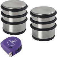 vasalat Türstopper schwer 1,5kg - Tür Stopper Boden mit Gummipuffer ø 65mm, Höhe 75mm, Türpuffer zum Schutz von Wand & Tür, Edelstahl poliert - 2 vasalat Türstopper schwer 1,5kg - Tür Stopper Boden mit Gummipuffer ø 65mm, Höhe 75mm, Türpuffer zum Schutz von Wand & Tür, Edelstahl poliert - 2 von VASALAT