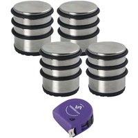 vasalat Türstopper schwer 1,5kg - Tür Stopper Boden mit Gummipuffer ø 65mm, Höhe 75mm, Türpuffer zum Schutz von Wand & Tür, Edelstahl poliert - 4 vasalat Türstopper schwer 1,5kg - Tür Stopper Boden mit Gummipuffer ø 65mm, Höhe 75mm, Türpuffer zum Schutz von Wand & Tür, Edelstahl poliert - 4 von VASALAT