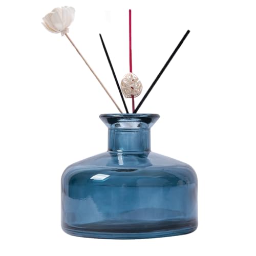 200ml/189.9 g Leere Glas Diffusor Flaschen Nachfüllbar Aromatherapie Jar Container DIY Ersatz Schilf Diffusor Zubehör Ätherische Öle Handwerk DecoBlue von VASANA