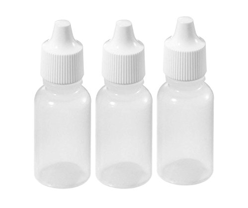 50 Stück 20 ml leere Kunststoff-Tropfflaschen mit Schraubverschluss für flüssige ätherische Öle von VASANA