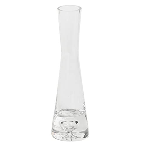 Transparente Glasvase Mini-Blumenvase mit kleinem Mund, schlanke Taille, Glas Blumenbehälter, einzelner Stielhalter für Büro, Zuhause, Hotel, Esstischdekoration von VASANA