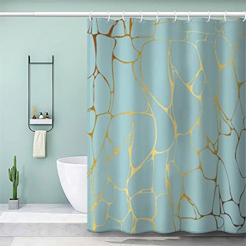 VASENA 3D Duschvorhang 200x200 Wasserdicht mit Gewicht Saum Badewanne Vorhang Geometrie Marmor Duschvorhang mit 12 Hooks Duschvorhänge für Badezimmer von VASENA