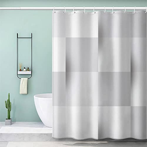 VASENA 3D Duschvorhang 200x200 Wasserdicht mit Gewicht Saum Badewanne Vorhang Geometrisch Muster Graues Quadrat Duschvorhang mit 12 Hooks Duschvorhänge für Badezimmer von VASENA