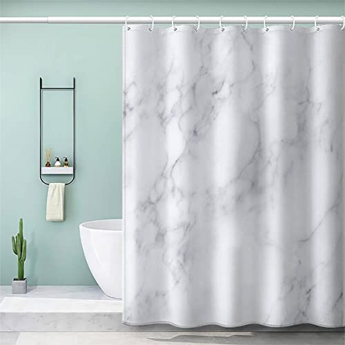 VASENA 3D Duschvorhang 200x200 Wasserdicht mit Gewicht Saum Badewanne Vorhang Marmor Geometrische Muster Duschvorhang mit 12 Hooks Duschvorhänge für Badezimmer von VASENA