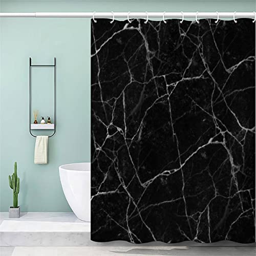 VASENA 3D Duschvorhang 200x200 Wasserdicht mit Gewicht Saum Badewanne Vorhang Marmor Schwarz Duschvorhang mit 12 Hooks Duschvorhänge für Badezimmer VASENA 3D Duschvorhang 200x200 Wasserdicht mit Gewicht Saum Badewanne Vorhang Marmor Schwarz Duschvorhang mit 12 Hooks Duschvorhänge für Badezimmer von VASENA