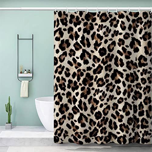 VASENA Duschvorhang 180x180 Erwachsene Duschvorhang Leopardenmuster 3D Motiv Schwer Stoff Polyester Badvorhang Persönlichkeit Duschvorhang Waschbar Anti Schimmel VASENA Duschvorhang 180x180 Erwachsene Duschvorhang Leopardenmuster 3D Motiv Schwer Stoff Polyester Badvorhang Persönlichkeit Duschvorhang Waschbar Anti Schimmel von VASENA