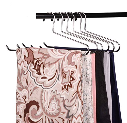 VASLIM 5 Stück Deckenbügel, strapazierfähig, schwarz, vinylbeschichtet, rutschfest – ideal für Steppdecken, Decken, Tischdecken, Handtücher und Schlafsäcke. von VASLIM