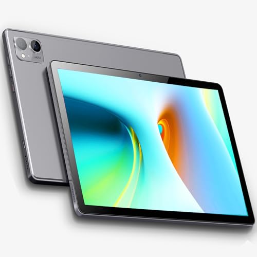 VASOUN Tablet 10 Zoll, Android Tablets, 4G LTE 5G WiFi, 12(4+8) GB RAM, 128 GB ROM, Octa-Core, 8000mAh, 1920 * 1200 FHD IPS, 5.0 MP Front + 13.0 MP Rückkamera, Bluetooth,Tablet PC mit Ledertasche von VASOUN