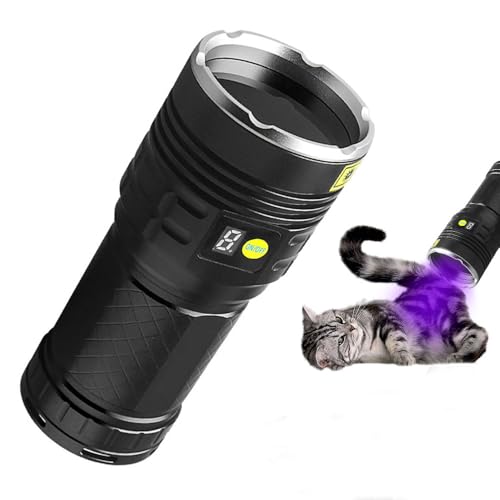 VASTFIRE 160W UV Taschenlampe 365nm Schwarz Spiegel High Power Taschenlampe 8-Lichter USB Wiederaufladbare Batterie für Haustier Urin Detector Licht, für Fluoreszierer Erkennung und Aushärtung Harz von VASTFIRE