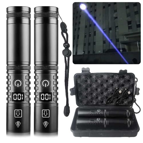 VASTFIRE Handheld-LED-Taschenlampe, 3 Modi, tragbare Taschenlampe, verstellbarer Fokus, mit wiederaufladbarem Akku, für den täglichen Notfall, Camping, Wandern usw von VASTFIRE