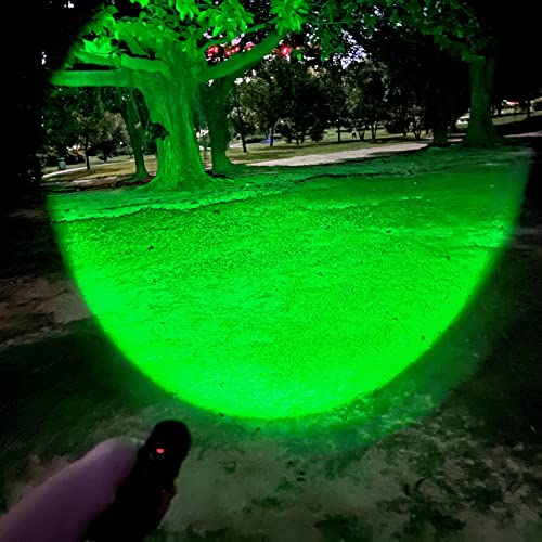 VASTFIRE Mehrfarbige Taschenlampe, Grün, Rot, Blau, Weiß, 4 in 1 taktische Taschenlampe tragbar wiederaufladbar über USB zoombar für Outdoor, Camping, Jagd, Notfall, Militär, Polizei, Überleben von VASTFIRE