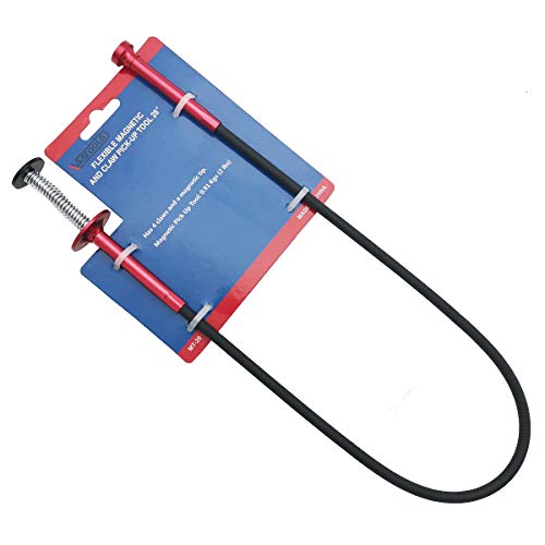 VASTOOLS Flexibles Klauen-Pickup-Werkzeug mit Magnet, 71,1 cm, 2-in-1 magnetisches Tonabnehmerwerkzeug, 4-Finger-Klaue, rostfreie Feder, vielseitig einsetzbar von VASTOOLS