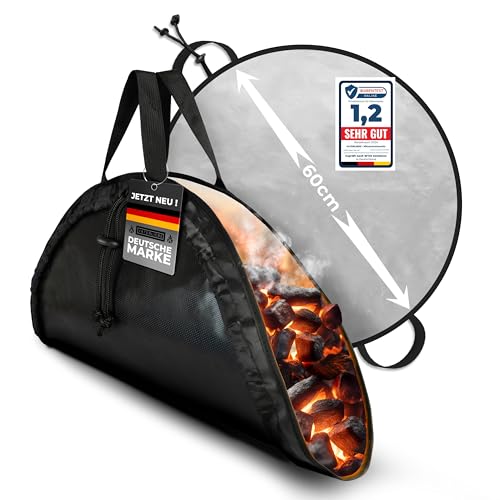 VATERLIEBE Feuerfeste Unterlage – Hitzebeständige Matte für Kohle & Asche – 100% Flammschutz – Für Grill, Feuerschale, Kamin & Dutch Oven – Balkon & Garten – Schwarz VATERLIEBE Feuerfeste Unterlage – Hitzebeständige Matte für Kohle & Asche – 100% Flammschutz – Für Grill, Feuerschale, Kamin & Dutch Oven – Balkon & Garten – Schwarz von VATERLIEBE