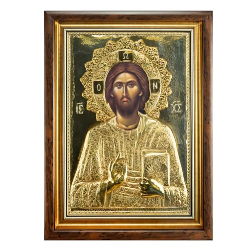 VATOPEDI MONASTERY Christus Pantokrator 16.-Jahrhundert-Replik der wundertätigen Ikone vom Berg Athos von VATOPEDI MONASTERY